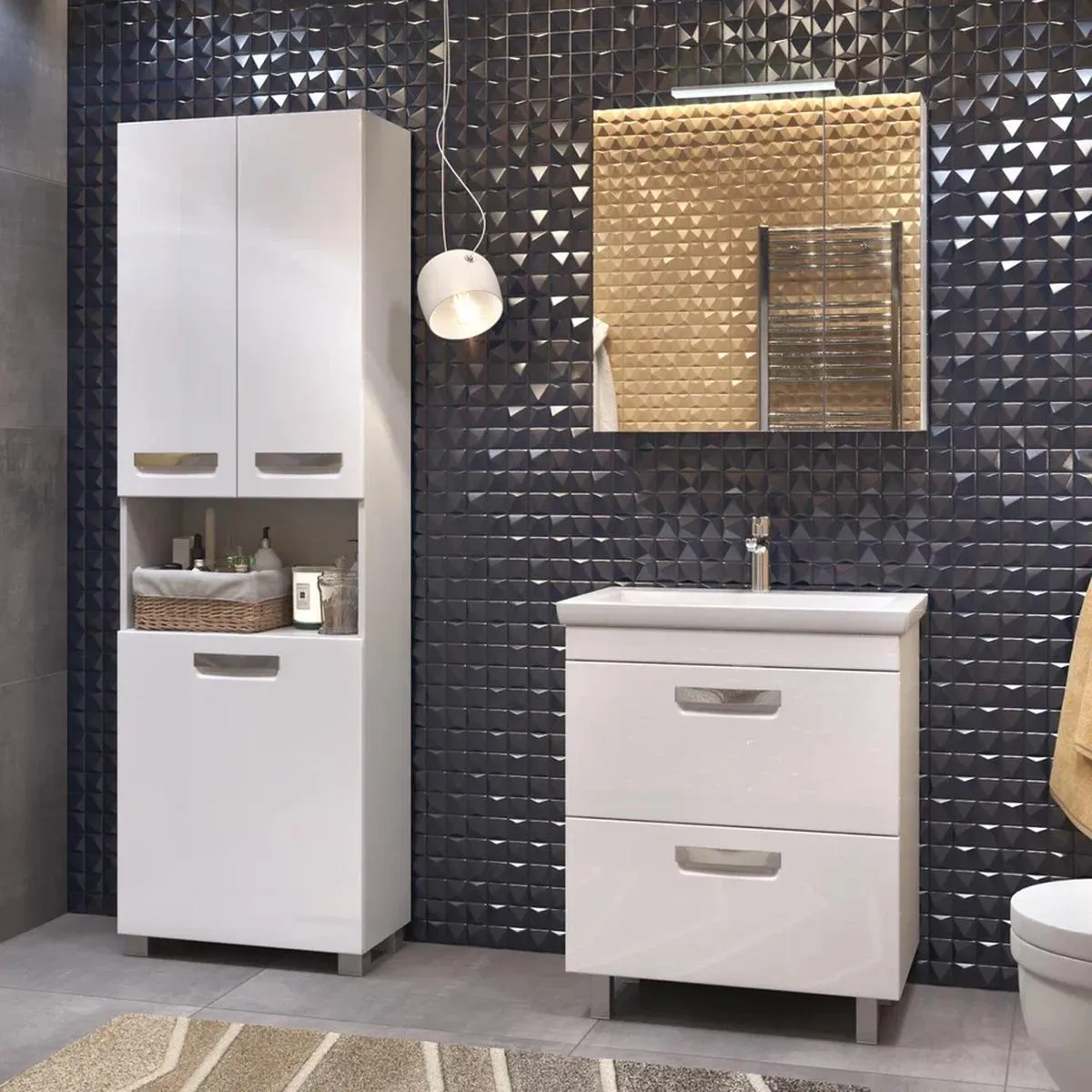 Тумба с раковиной напольная VIGO Plaza 024, 60 см