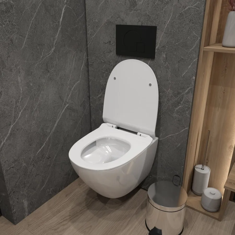 Унитаз подвесной Maretti Elena безободковый с микролифтом, EA10PBM93-844, белый