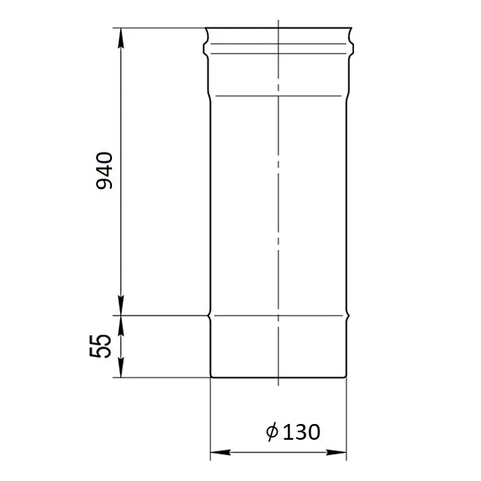 Труба 1,0м Ferrum GS (430/0,5 мм) Ф130