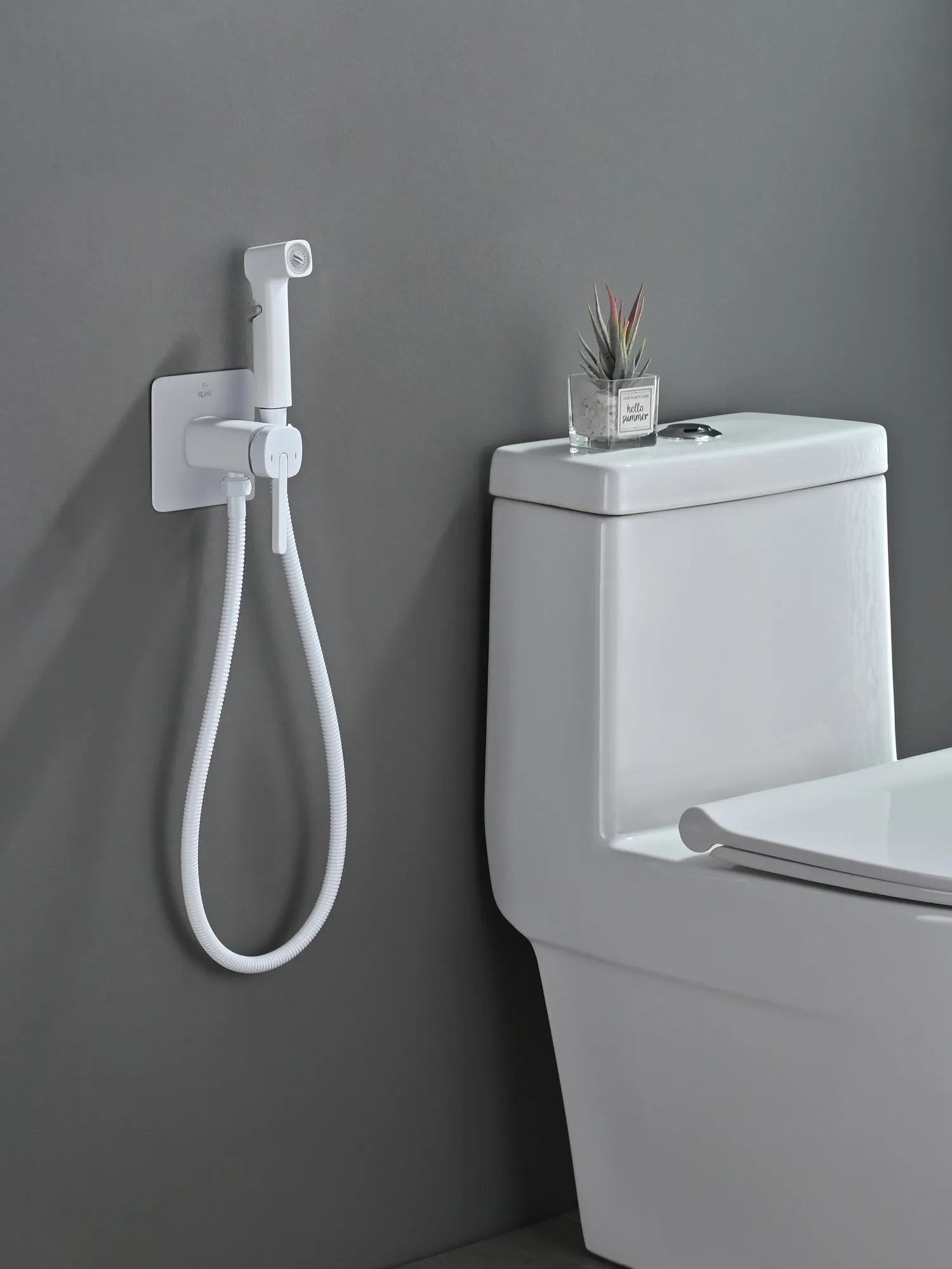 Гигиенический душ со смесителем Rose R245C, белый