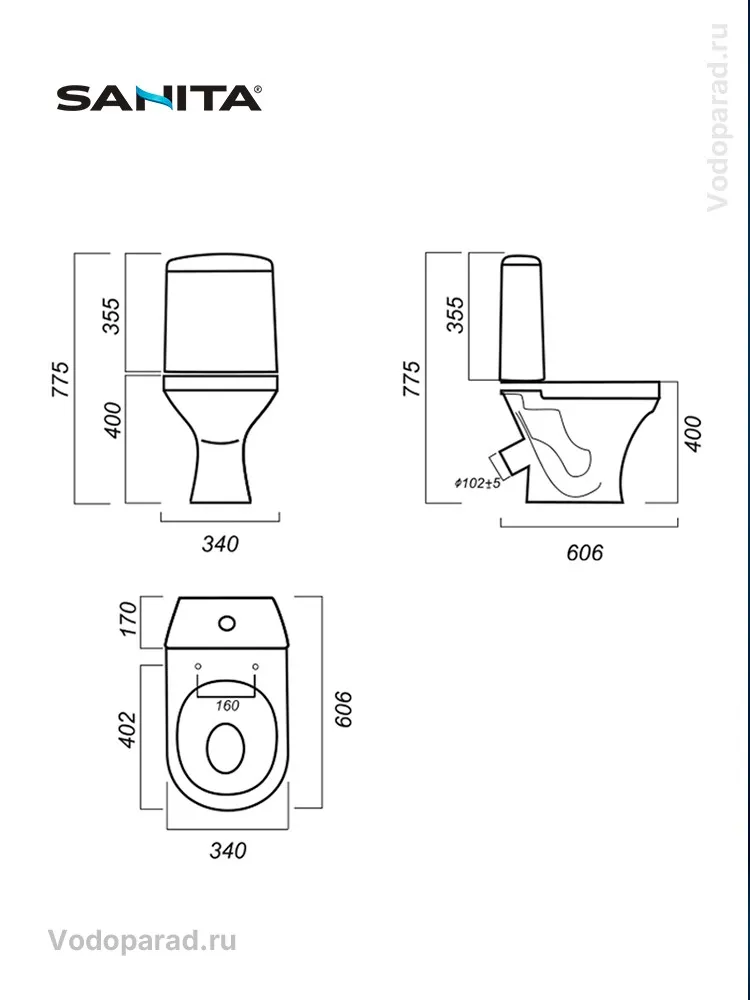 АТТИКА КОМФОРТ Унитаз-компакт Белый S1 (WC.CC/Attica/2-T/WHT.G/S1)