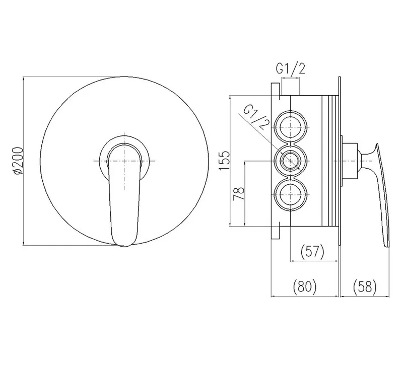 Смеситель для душа Rav Slezak Tigris TG183BOX