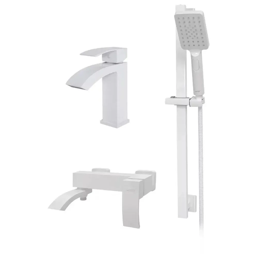 Набор для ванны 3 в 1 Hansberge H7077WW, белый