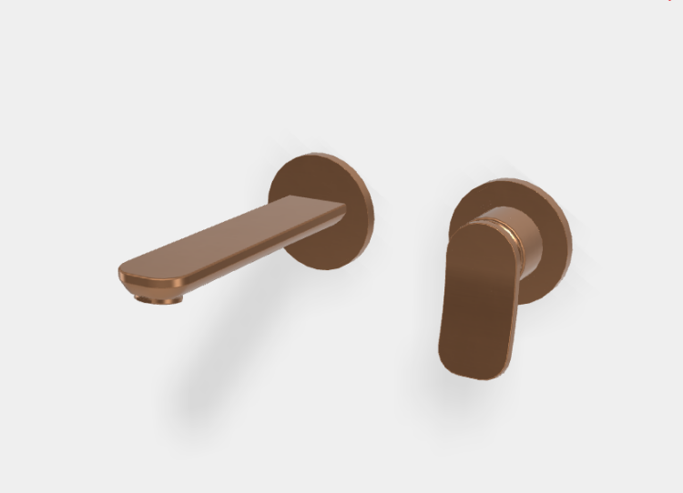 Смеситель для раковины Fima Carlo Frattini Flo', бронза брашированная янтарная (F3821WX8ZS)