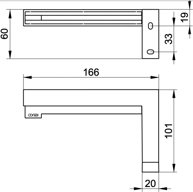 19162010000 EDITION 90 Square Держатель для туалетной бумаги, хром