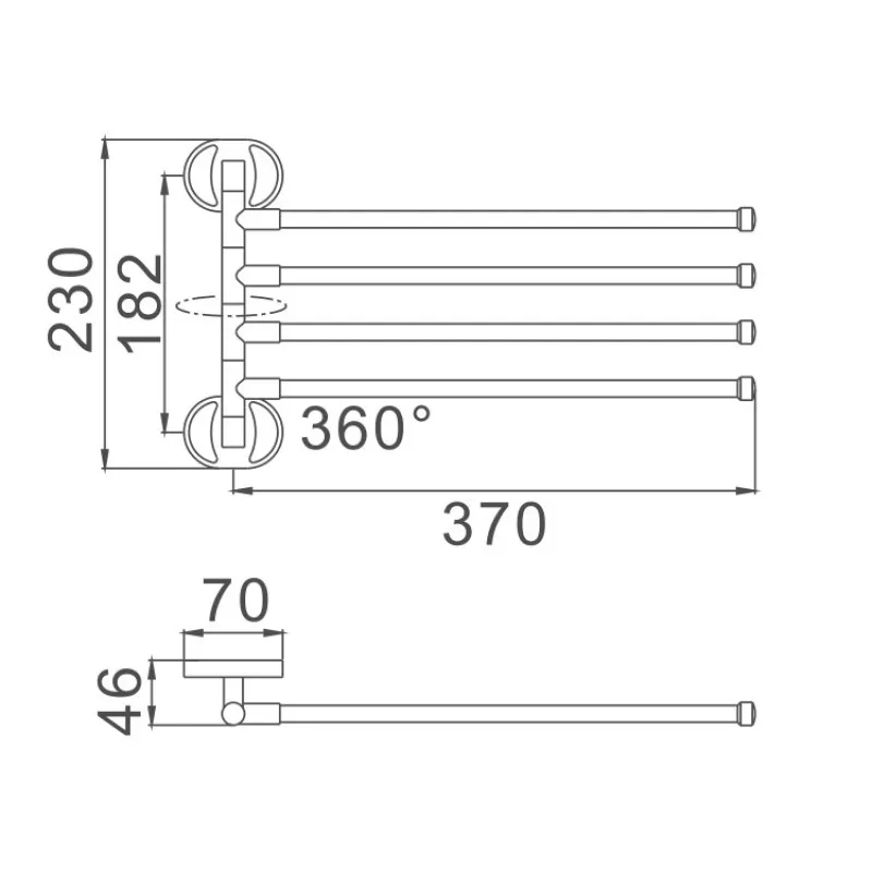 Полотенцедержатель D-Lin D255700, хром