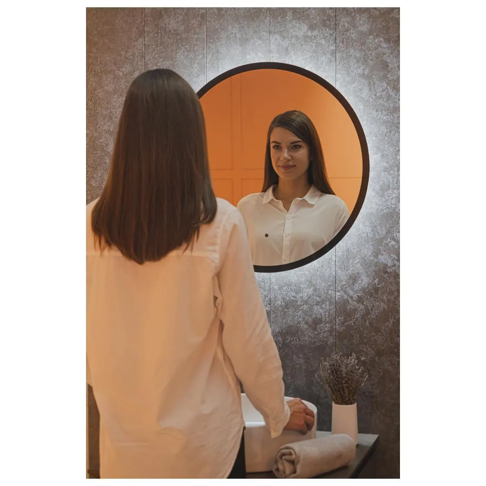 Зеркало Silver Mirrors Monaco-BLACK d600 (бесконтактный сенсор)