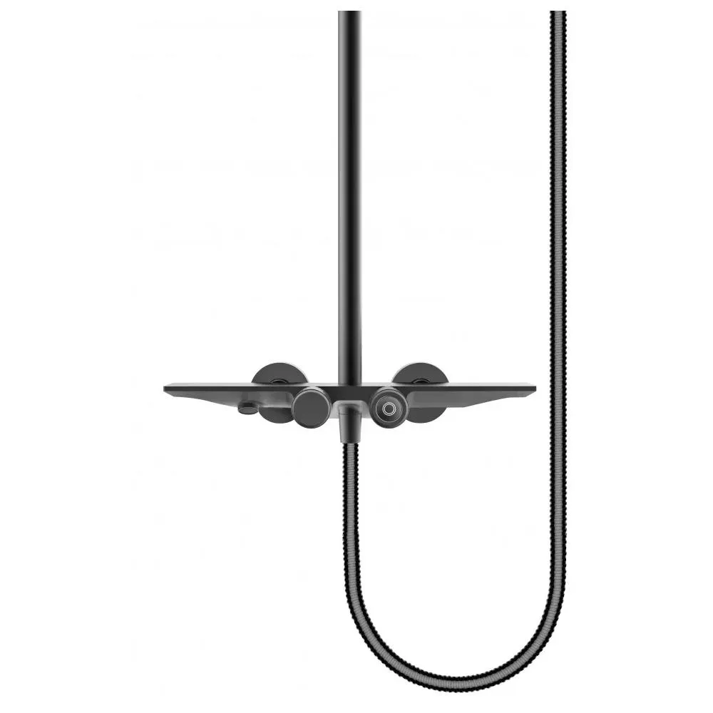 Душевая система с термостатом Grocenberg GB7038BL, черный