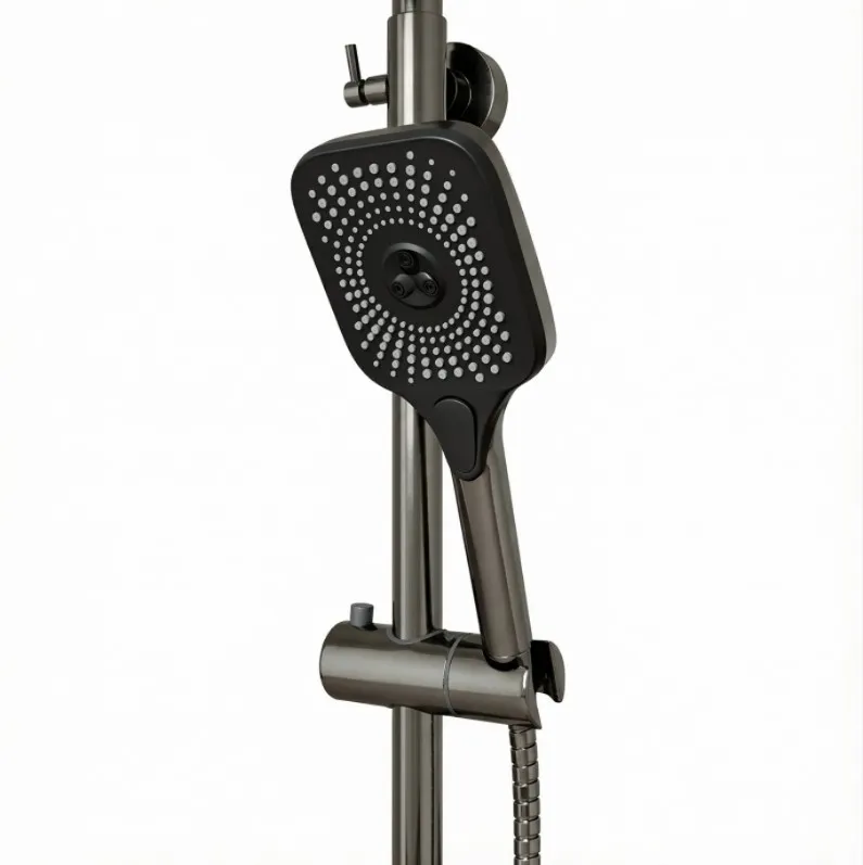 Душевая система 35к MIXLINE МЛ2409Г(ML2409GR) излив лейка 3 позиции +лейка "Тропический душ" ГРАФИТ (557896)