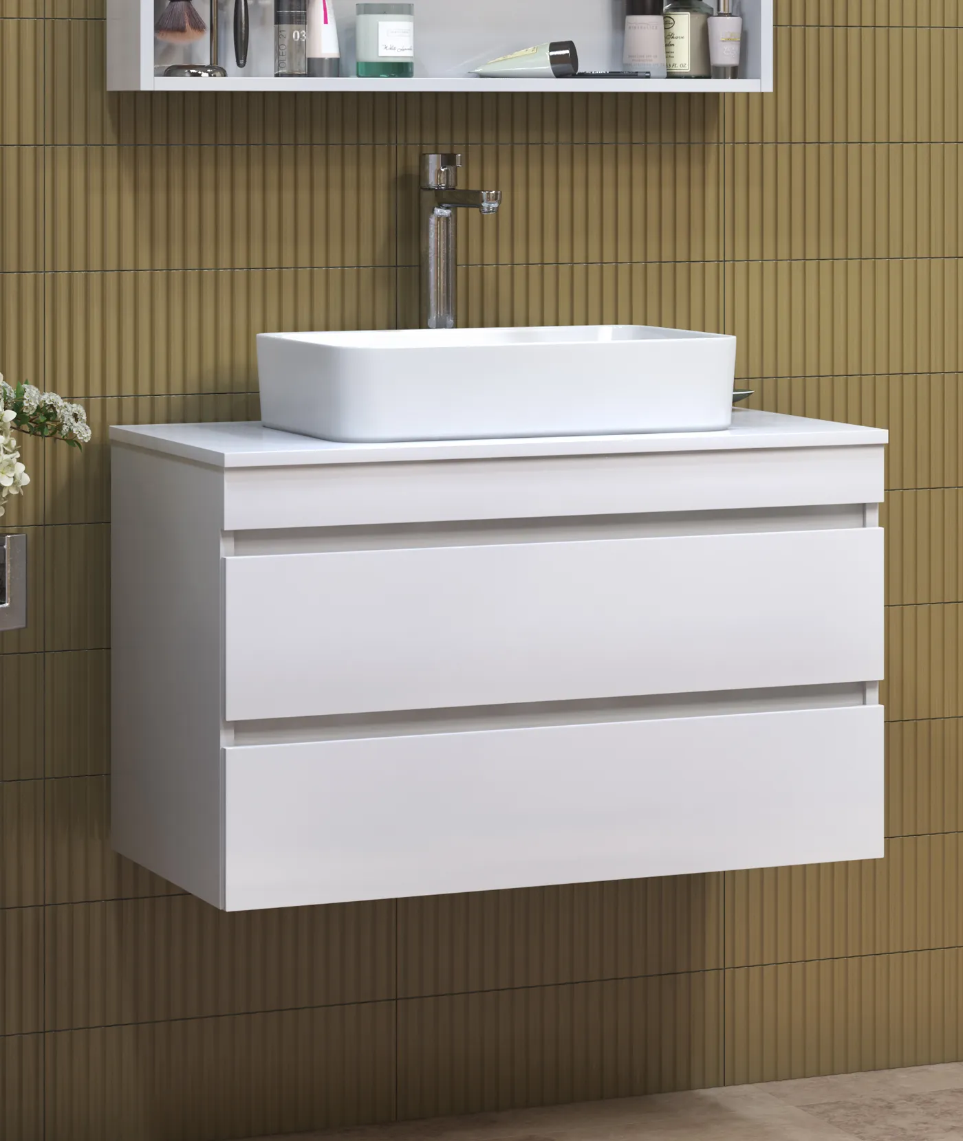 Тумба с раковиной подвесная VIGO Urban tp.URB.70.2Y, 70 см