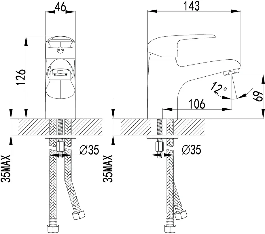 Смеситель для раковины Lemark Pramen (LM3306C)