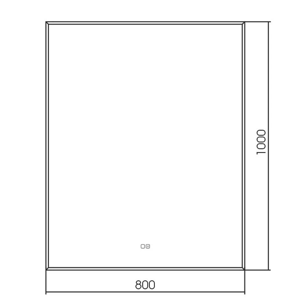Зеркало Silver Mirrors Алмина 800х1000 - 2 (двойной подогрев, сенсорный выключатель)