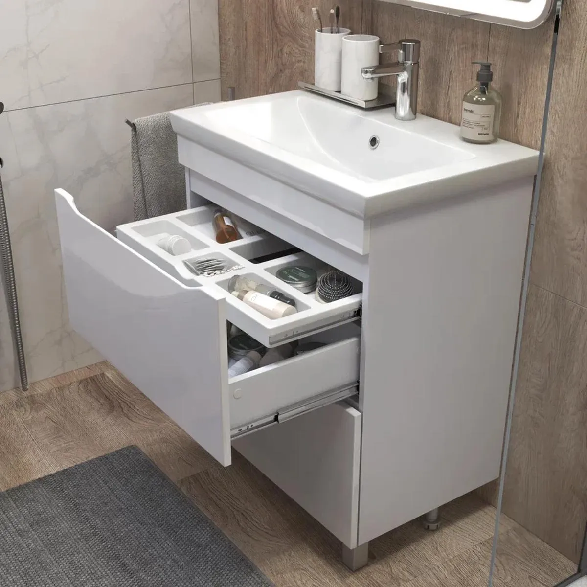 Тумба с раковиной напольная VIGO Grani 202, 70 см