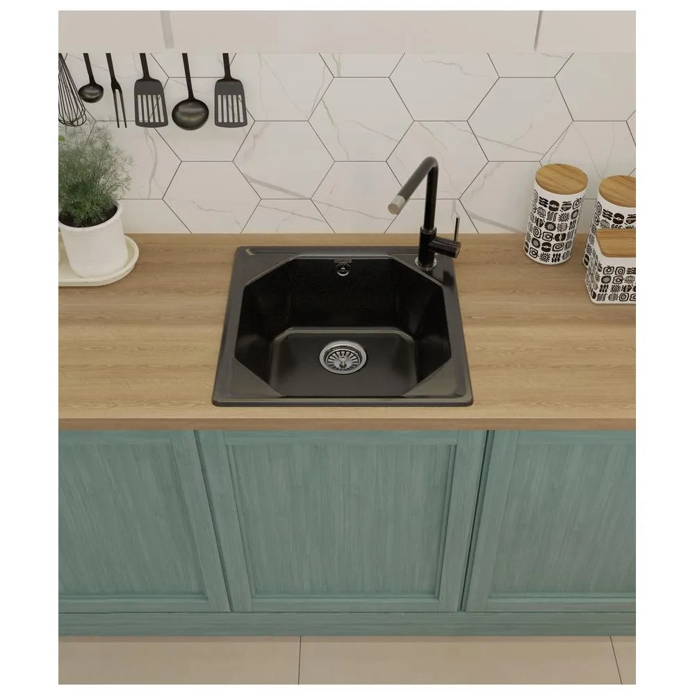 Кухонная мойка GranFest UNIQUE 500, черный