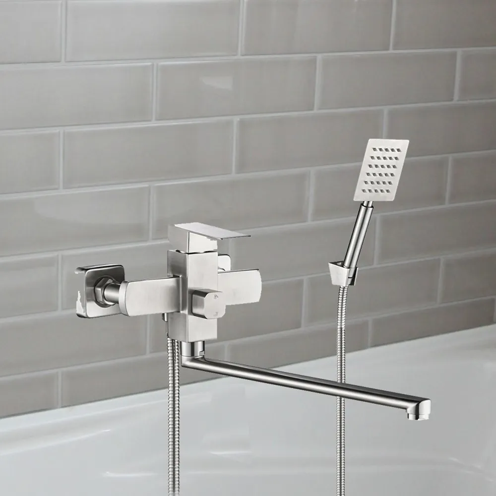 Смеситель для ванны WesnaArt KUBUS KUB13-320, сатин