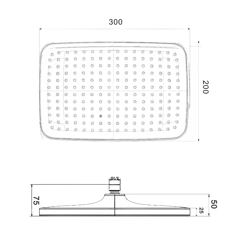 Верхний душ D-Lin D61073, черный
