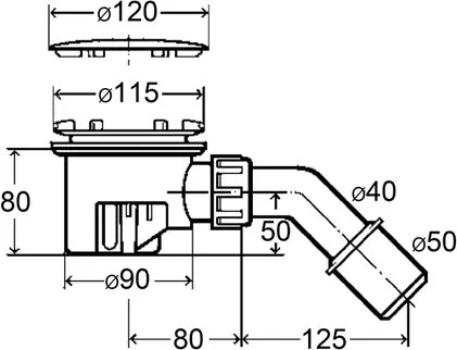 Сифон для душевого поддона Viega Tempoplex 364786