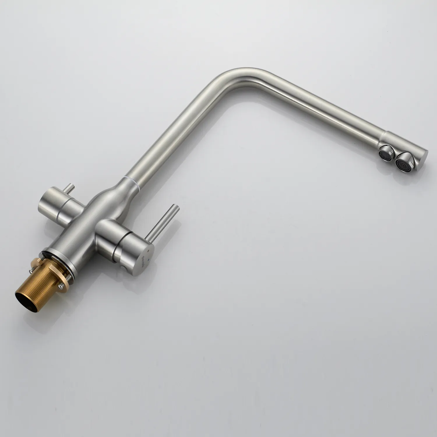 Смеситель для кухни с подключением фильтра Shevanik S248L, сатин