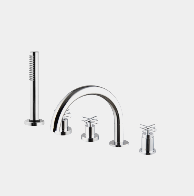 Смеситель для ванны и душа Fima Carlo Frattini Maxima, шампань брашированная (F5314HS)