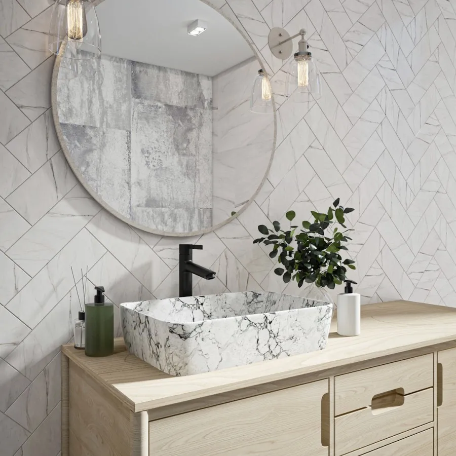 Раковина чаша Maretti UM13NS03-740MR, белый мрамор