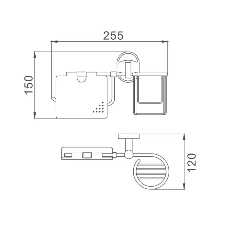 Держатель для туалетной бумаги D-Lin D242700, хром