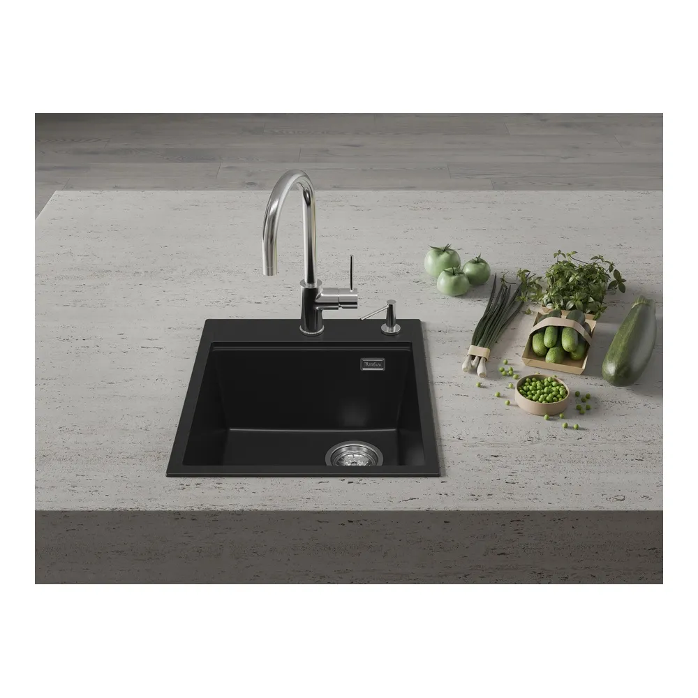 Кухонная мойка Rivelato TESORO TR-455-R, черный