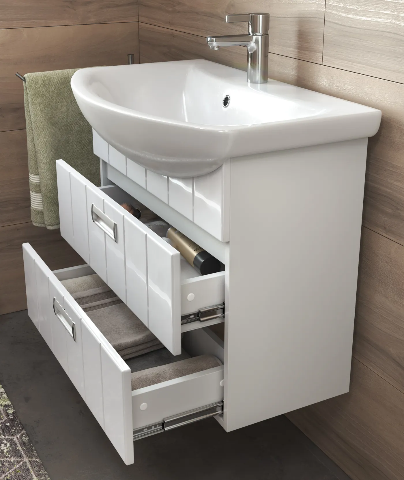 Тумба с раковиной подвесная VIGO Diana tp.DIA.BAL.60.2Y, 60 см