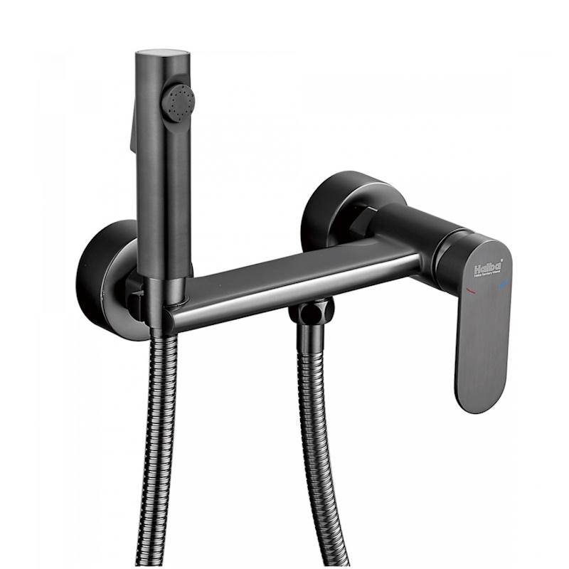 Гигиенический душ со смесителем Haiba HB5516-3, оружейная сталь