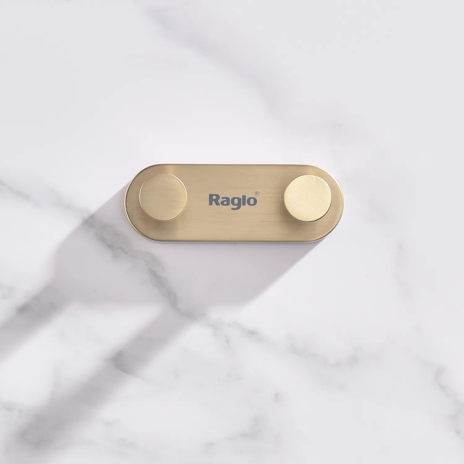 Крючок для полотенец Raglo R300.052.03 двойной,сатин золотой