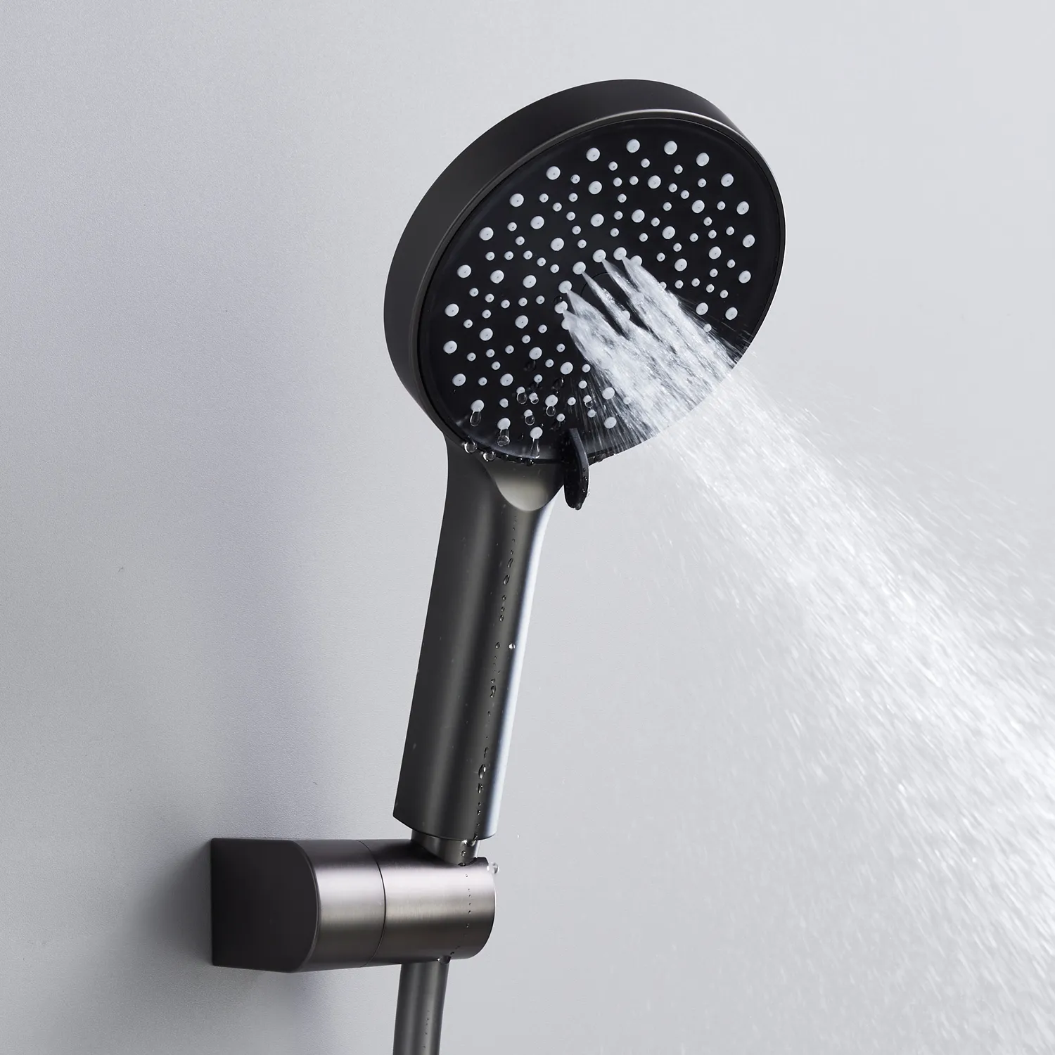 Душевая система встраиваемая Shevanik S4335T, оружейная сталь