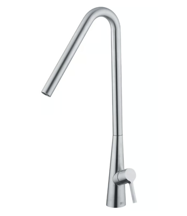 Смеситель для раковины Quadro design Volcano, сталь брашированная (36 02 AS)