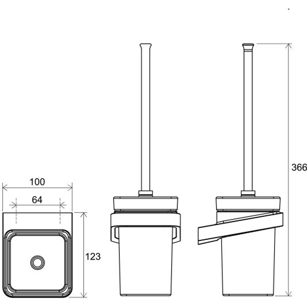 Ерш настенный Ravak 10° черный матовый X07P566