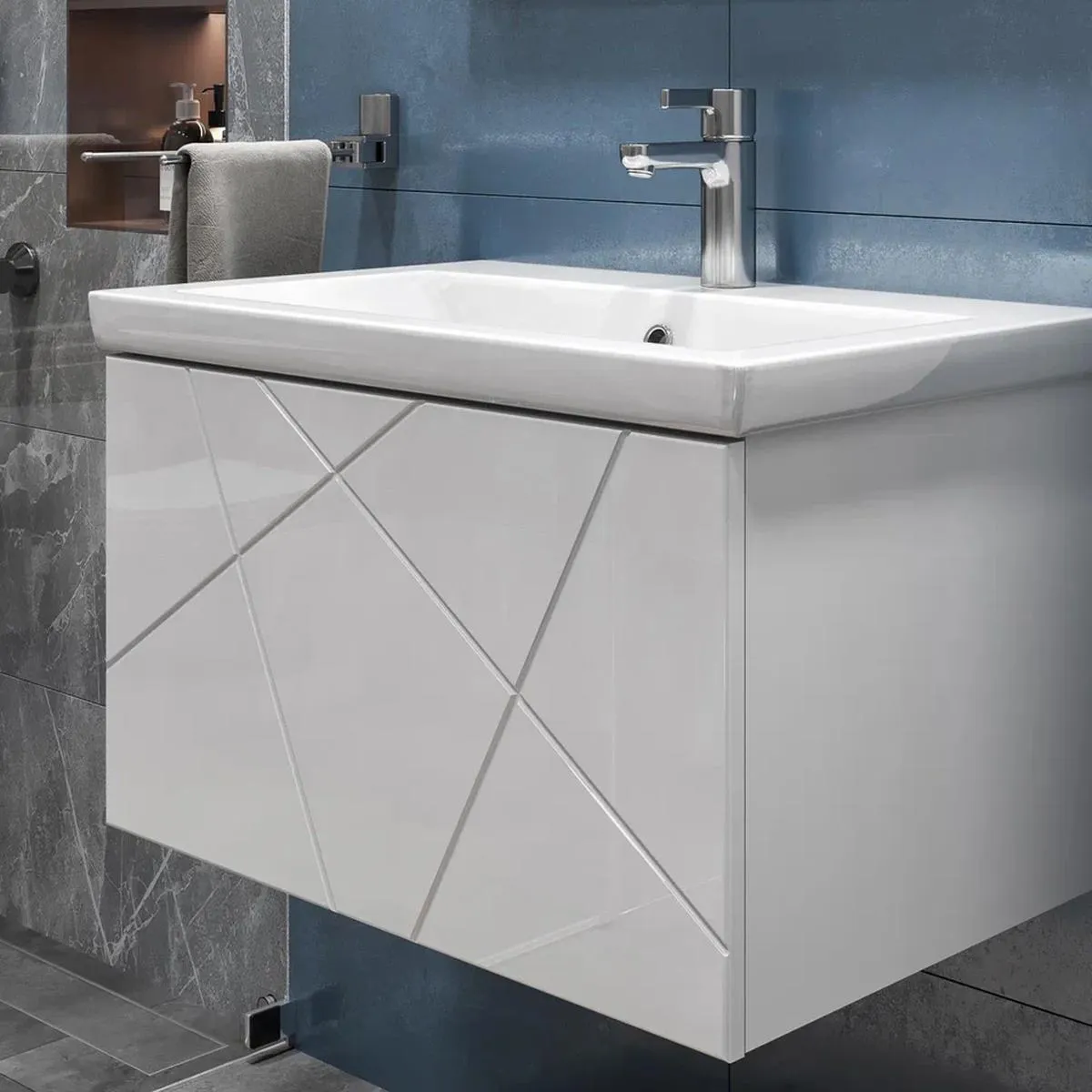 Тумба с раковиной подвесная VIGO Geometry 034, 70 см