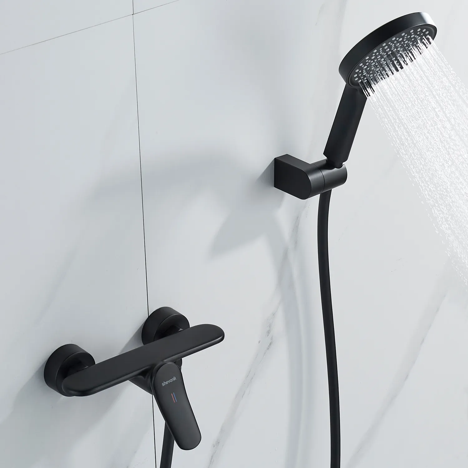 Смеситель для душа Shevanik S4716H, черный