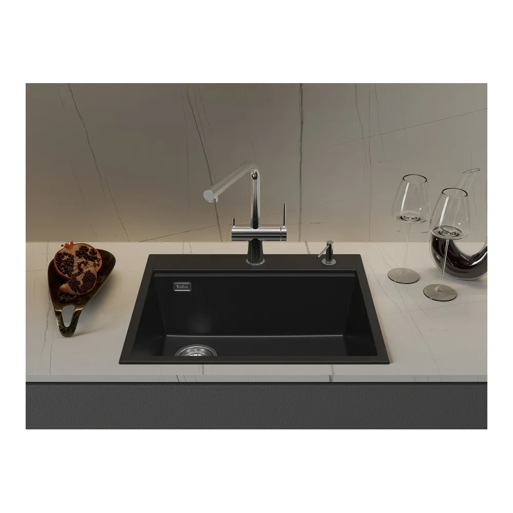 Кухонная мойка Rivelato TESORO TR-605-L, черный