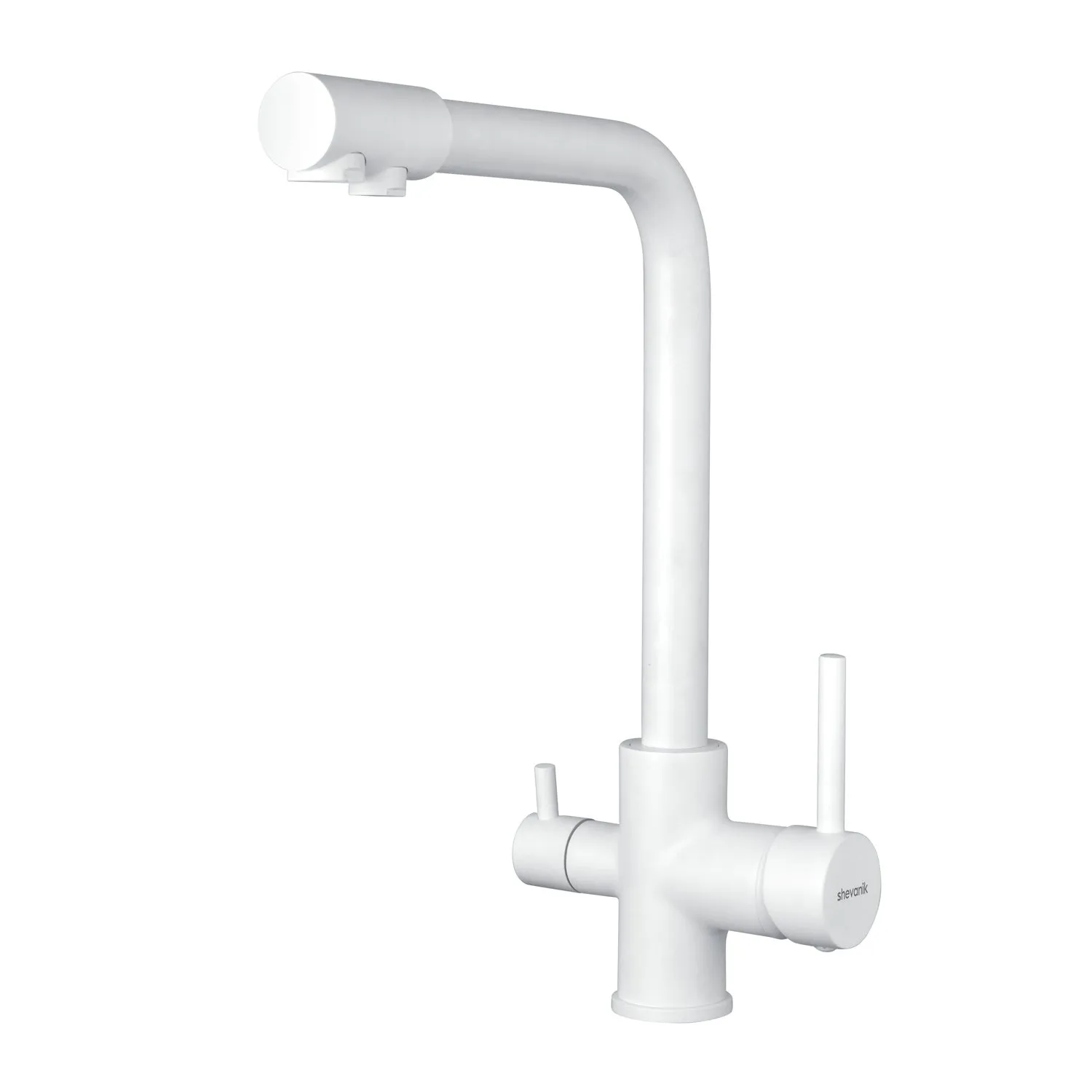 Смеситель для кухни с подключением фильтра Shevanik S328C, белый