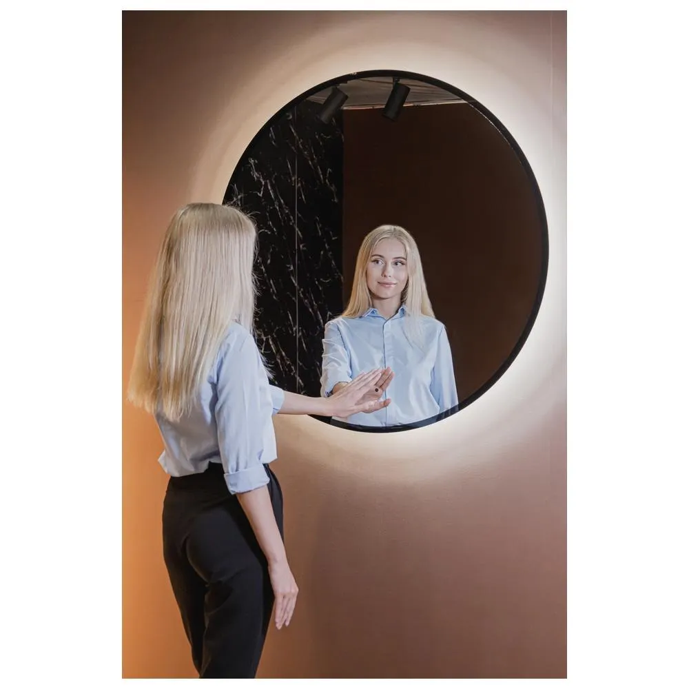 Зеркало Silver Mirrors Monaco-BLACK d1000 (бесконтактный сенсор, доп.упаковка)