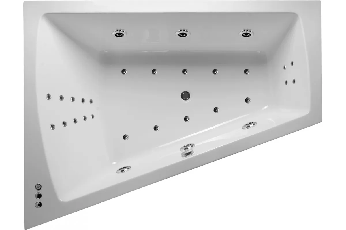 Ванна акриловая левосторонняя Vayer Trinity Гл000006818, 170x130