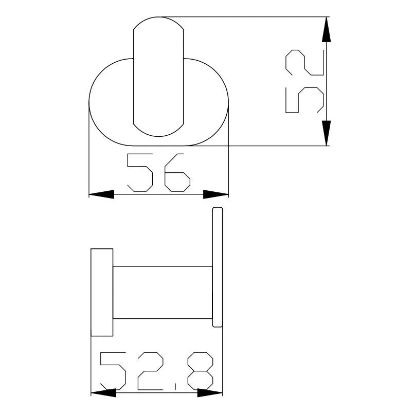 Крючок для ванной комнаты Rav Slezak YUKON YUA0100CMAT, черный