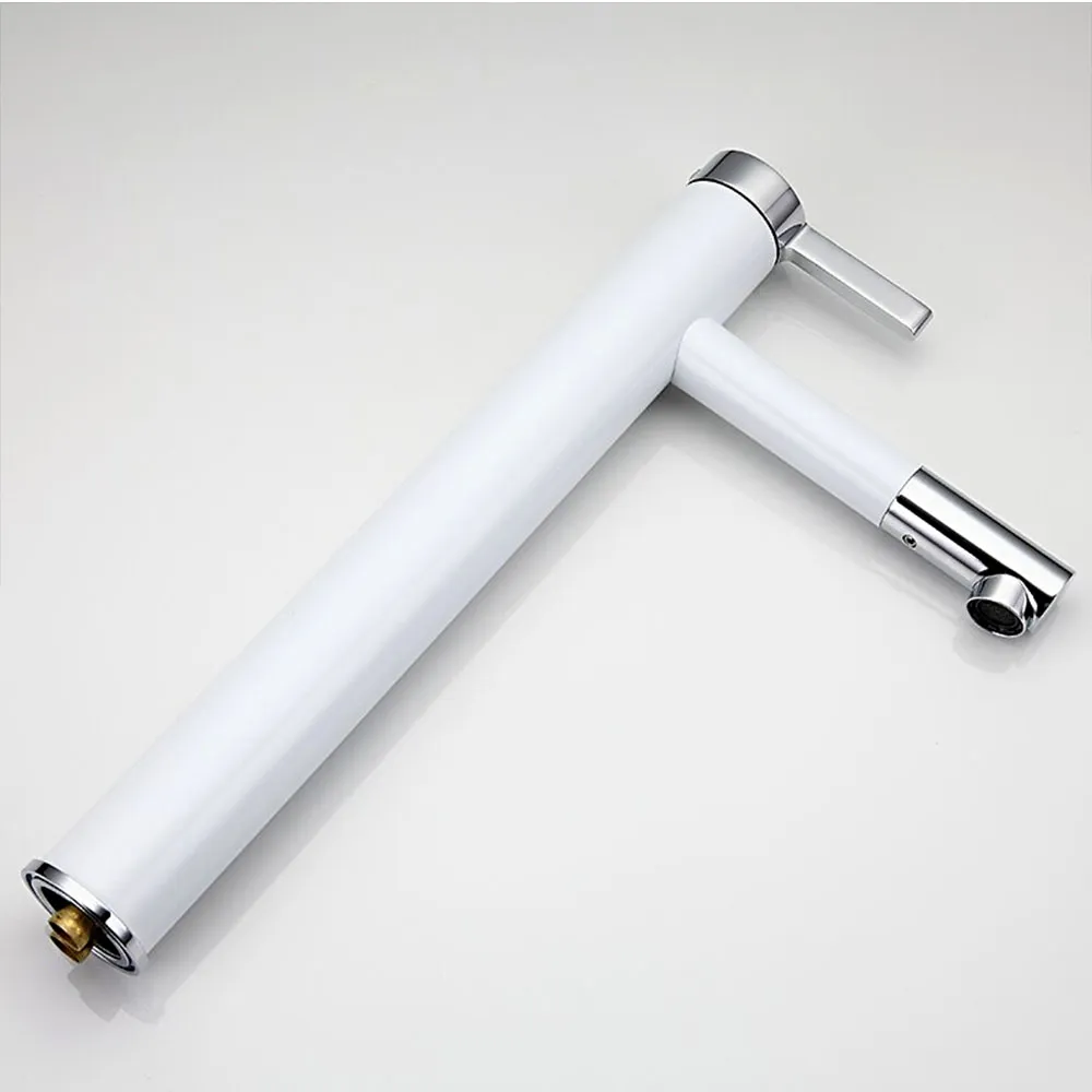 Смеситель для раковины высокий Frap F1052-15, белый