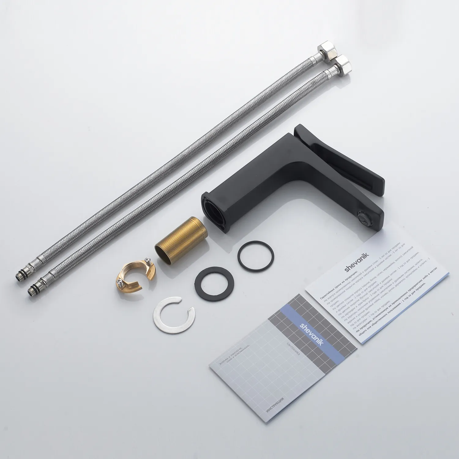 Смеситель для раковины Shevanik S4601H, черный