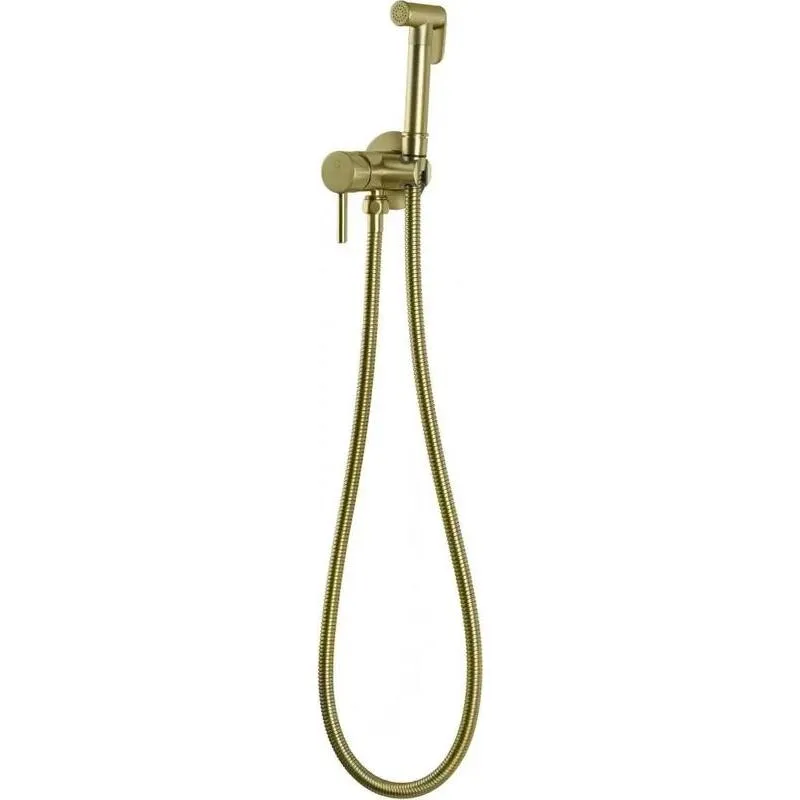 Гигиенический душ со смесителем встраиваемый FILARETE Roun FL100MG, матовое золото