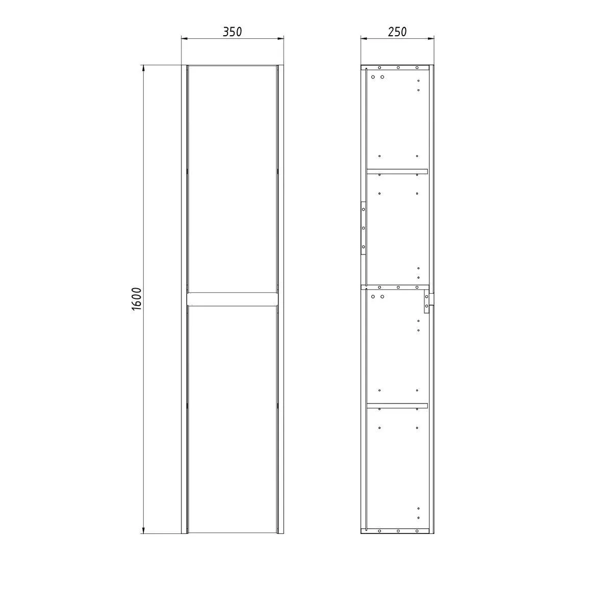 Пенал Dreja Luxury 35 см, белый