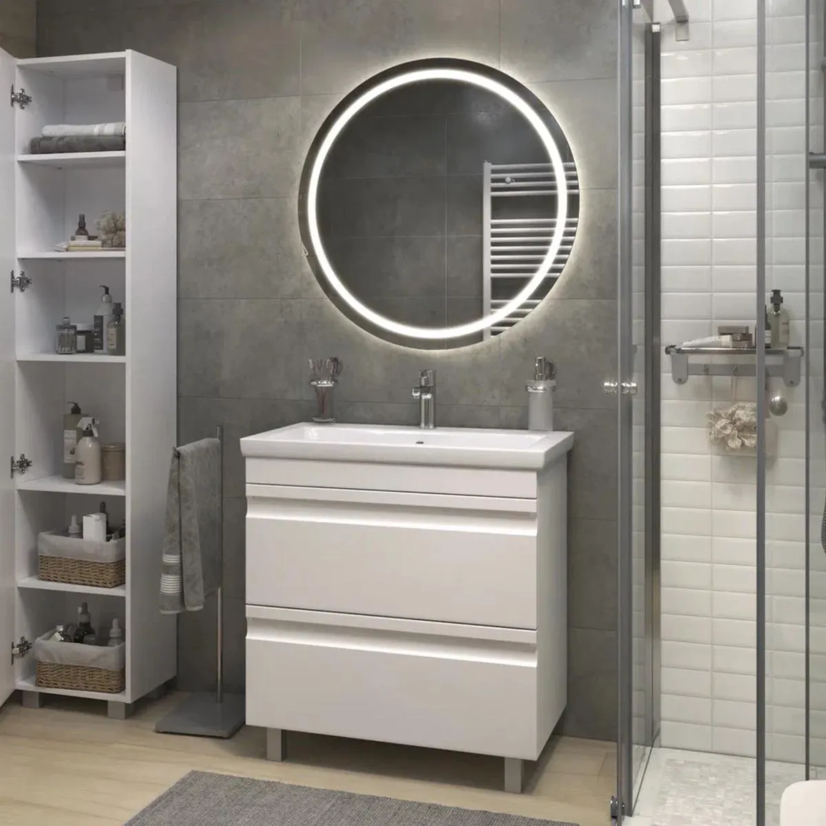 Тумба с раковиной напольная VIGO Holly 041, 80 см