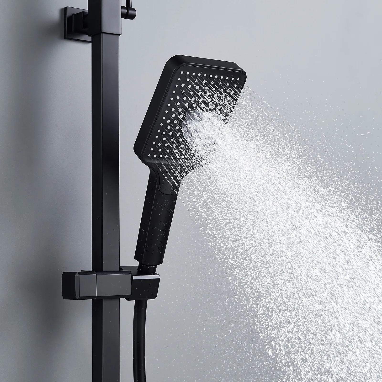 Душевая система Shevanik S4636H, черный
