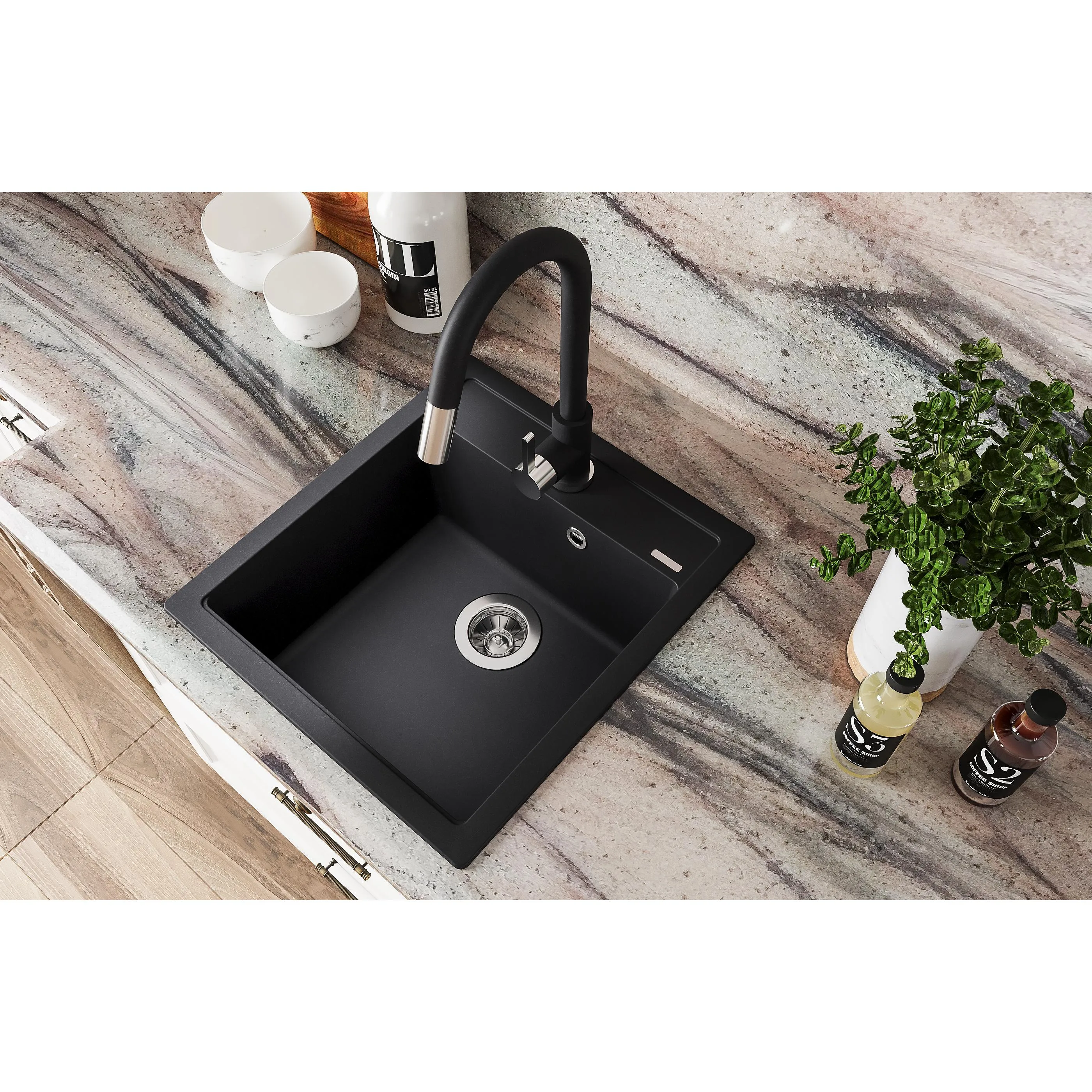 Кухонная мойка Florentina ЛИПСИ 20.280.B0460.302, антрацит