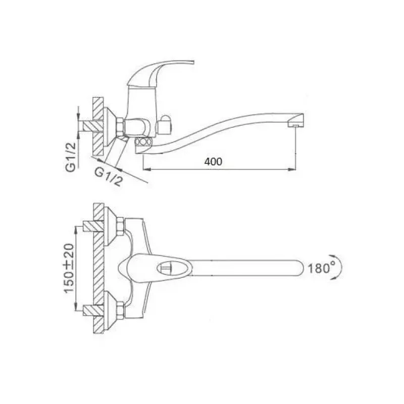 Смеситель для ванны D-Lin D146454