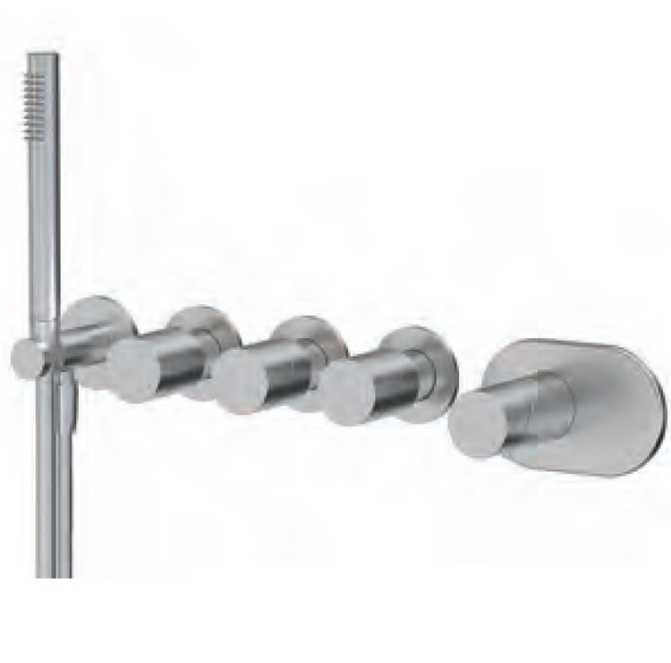 Смеситель для душа Fima Carlo Frattini Slide, на 3 потребителя, Inox (F5828X3INOX)