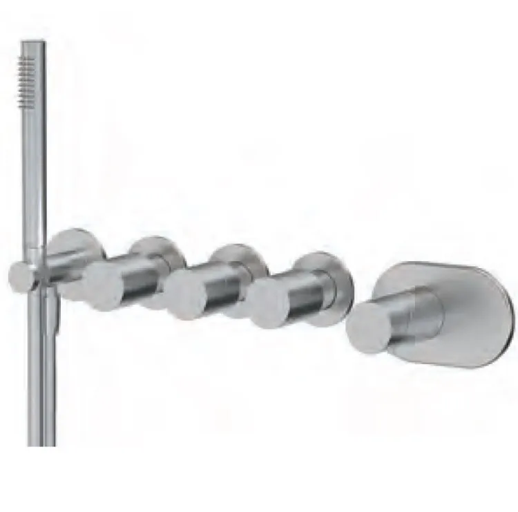 Смеситель для душа Fima Carlo Frattini Slide, на 3 потребителя, Inox (F5828X3INOX)