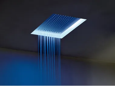 Верхний душ Fantini Acquafit 450х300, матовая натуральная сталь (79 93 K021)